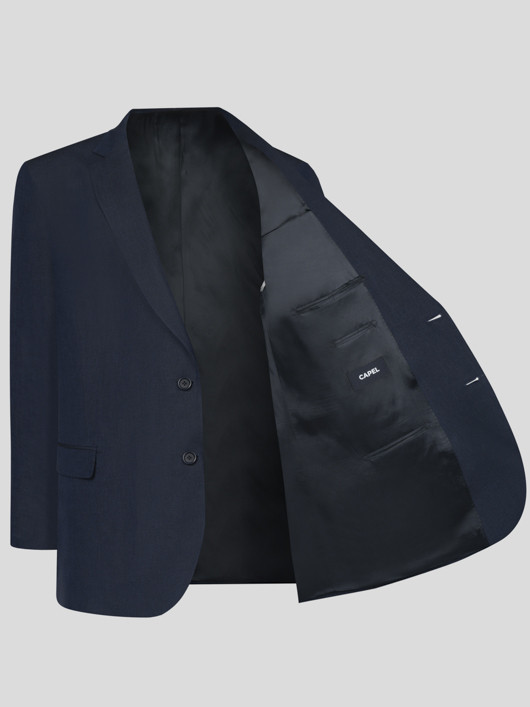 Veste En Lin Marine Capel Grande Taille Marine Homme Grande Taille