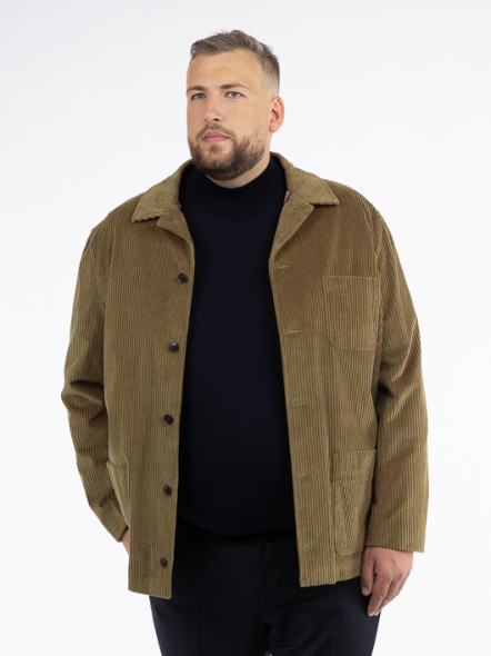 Veste Worker Velours Beige Capel Grande Taille