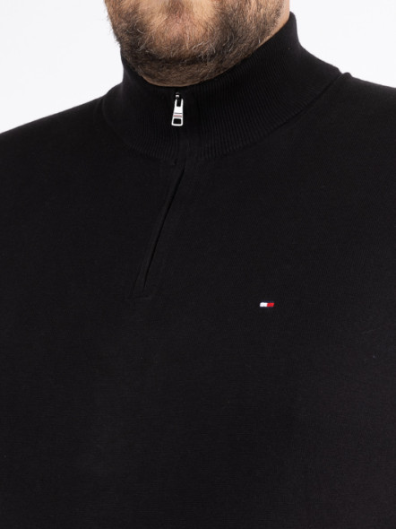 Pull Camionneur Coton/Cachemire Noir Tommy Hilfiger Grande Taille