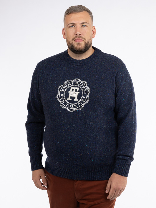 Pull Col Rond Monogramme Tommy Hilfiger Grande Taille