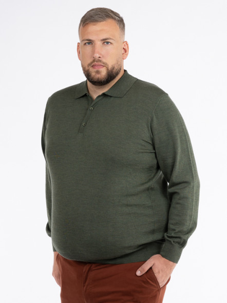 Pull Col Polo Paolo Kaki Capel Grande Taille