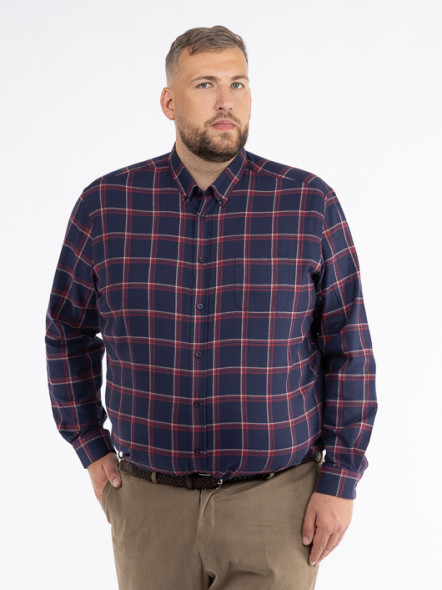 Chemise Ralph Larges Carreaux Capel Grande Taille