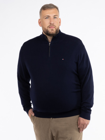 Pull Camionneur Coton/Cachemire Marine Tommy Hilfiger Grande Taille