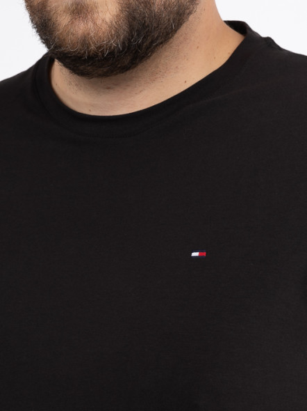 Tee-shirt Ml Uni Noir Tommy Hilfiger Grande Taille