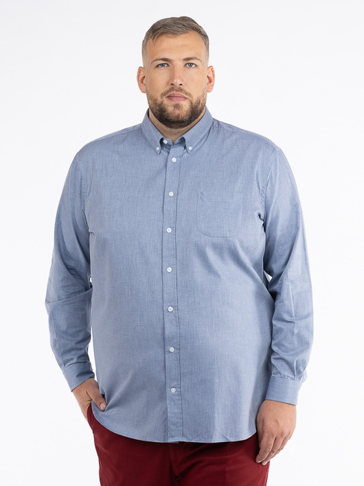 Chemise Ralph Bleue Chevrons Capel Grande Taille