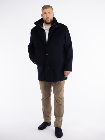 Manteau Marine Avec Parmenture Capel Grande Taille