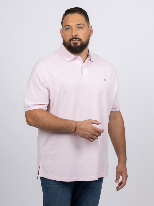 Polo Rose Logo Drapeau Tommy Hilfiger Grande Taille