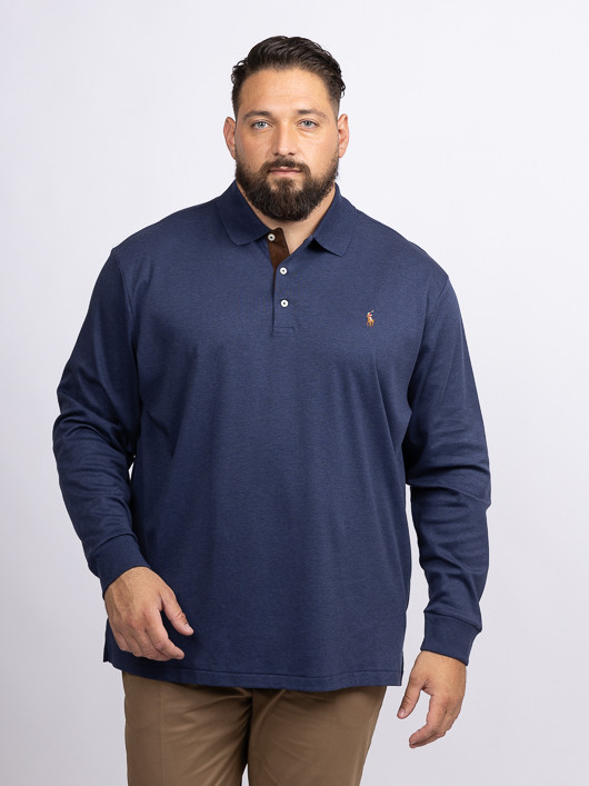 Polo Manches Longues Marine Ralph Lauren Grande Taille