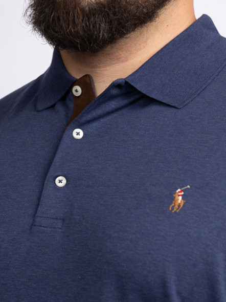 Polo Manches Longues Marine Ralph Lauren Grande Taille