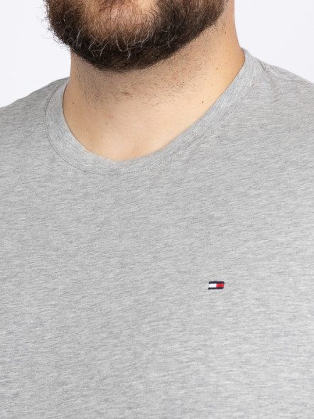 Tee-shirt Gris Logo Drapeau Tommy Hilfiger Grande Taille