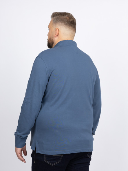 Polo Bleu Manches Longues Tommy Hilfiger Grande Taille