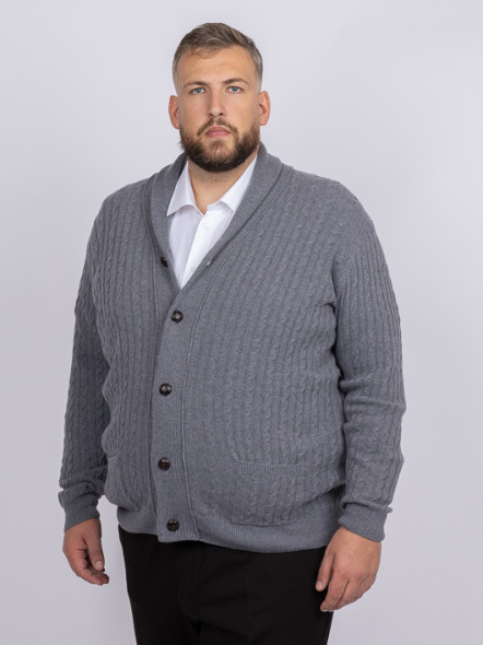 Cardigan Giacomo Gris Torsades Capel Grande Taille