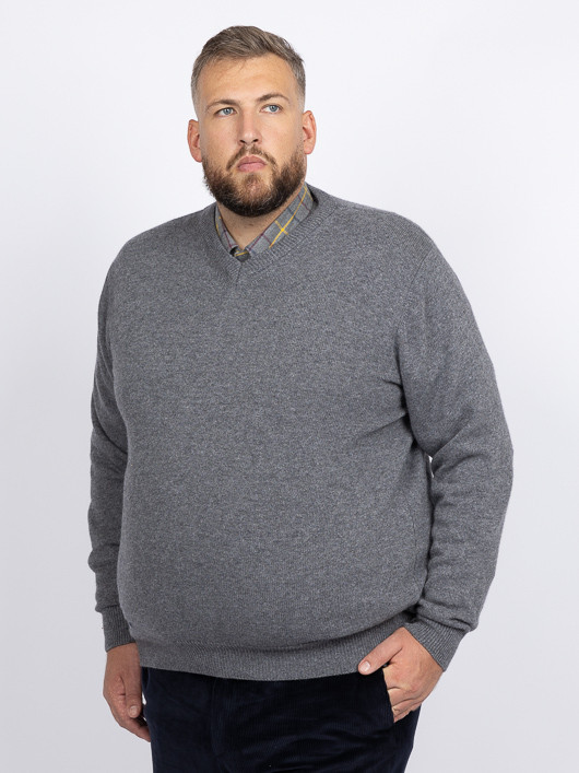 Pull Como Col V Anthracite Capel Grande Taille