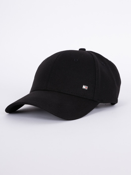 Casquette Noire Effet Flanelle Tommy Hilfiger