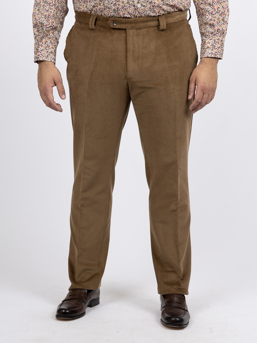 Pantalon Grant Velours Camel Capel Grande Taille