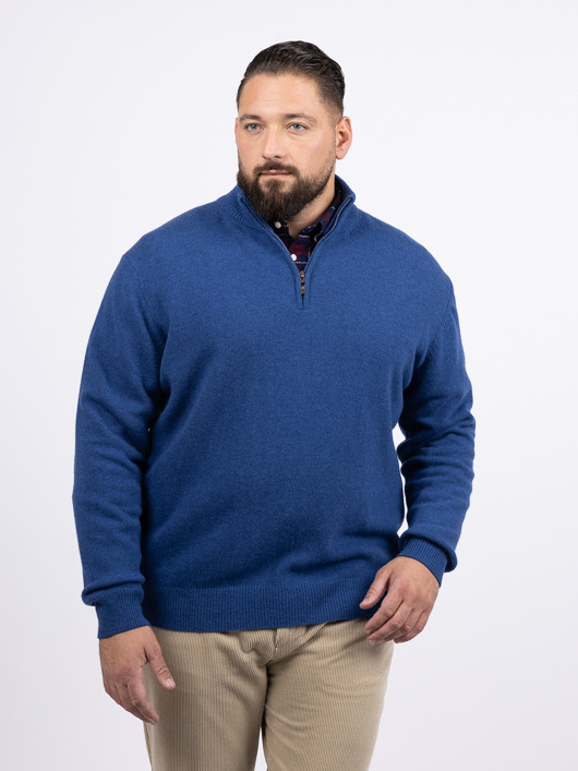 Pull Lino Camionneur Bleu Capel Grande Taille