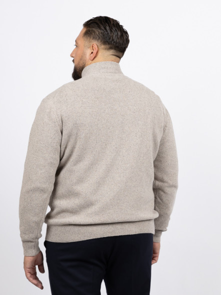 Pull Lino Camionneur Beige Capel Grande Taille