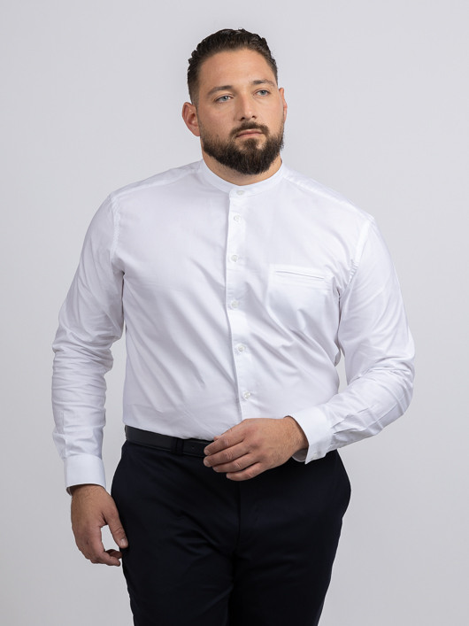 Chemise Col Mao Capel Grande Taille