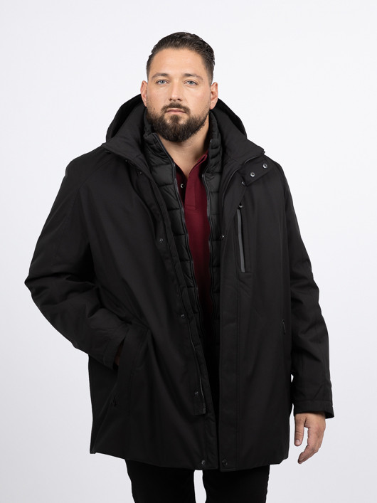 Parka Noire Ville Bugatti Grande Taille