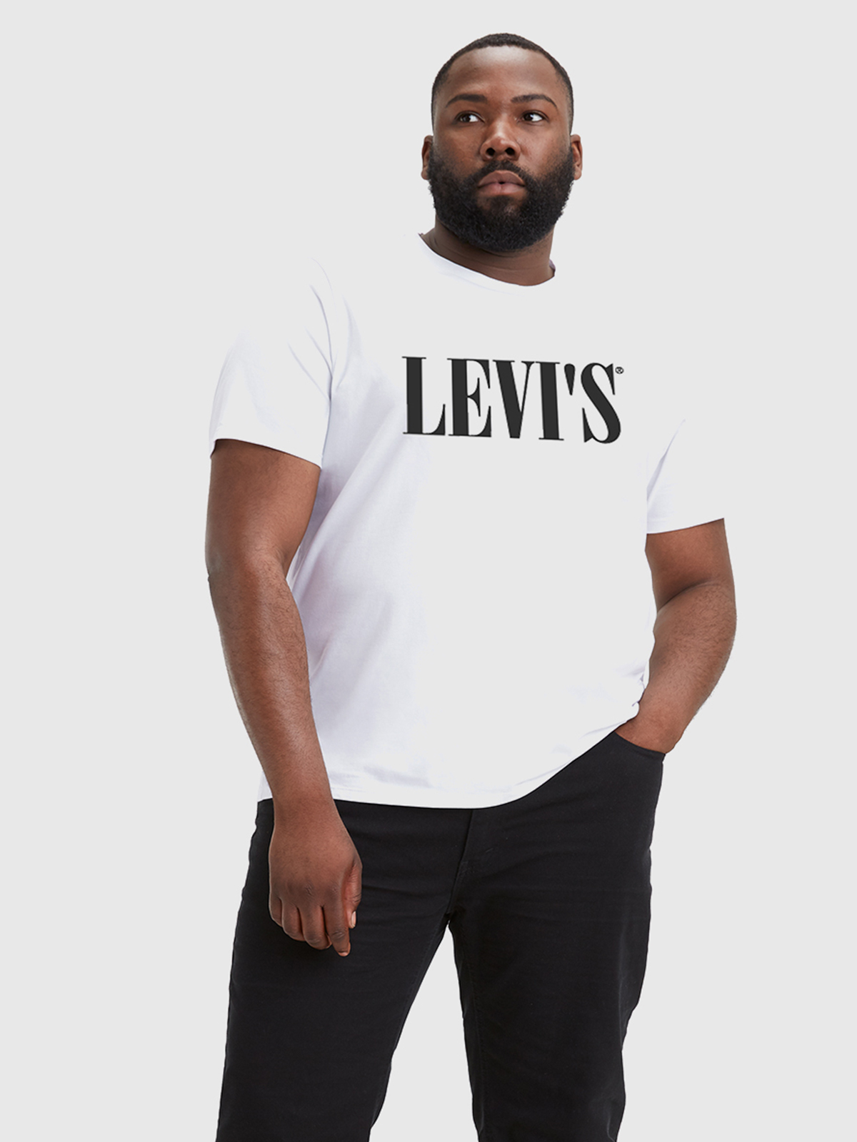 Tee-shirt blanc logo Levi's collection Big & Tall homme grande taille